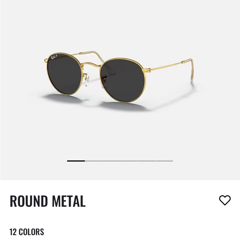 Gold metal circle Ray Bans sunglasses